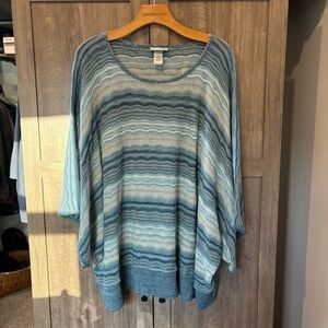 Coldwater Creek Blue Striped Women's Sweater